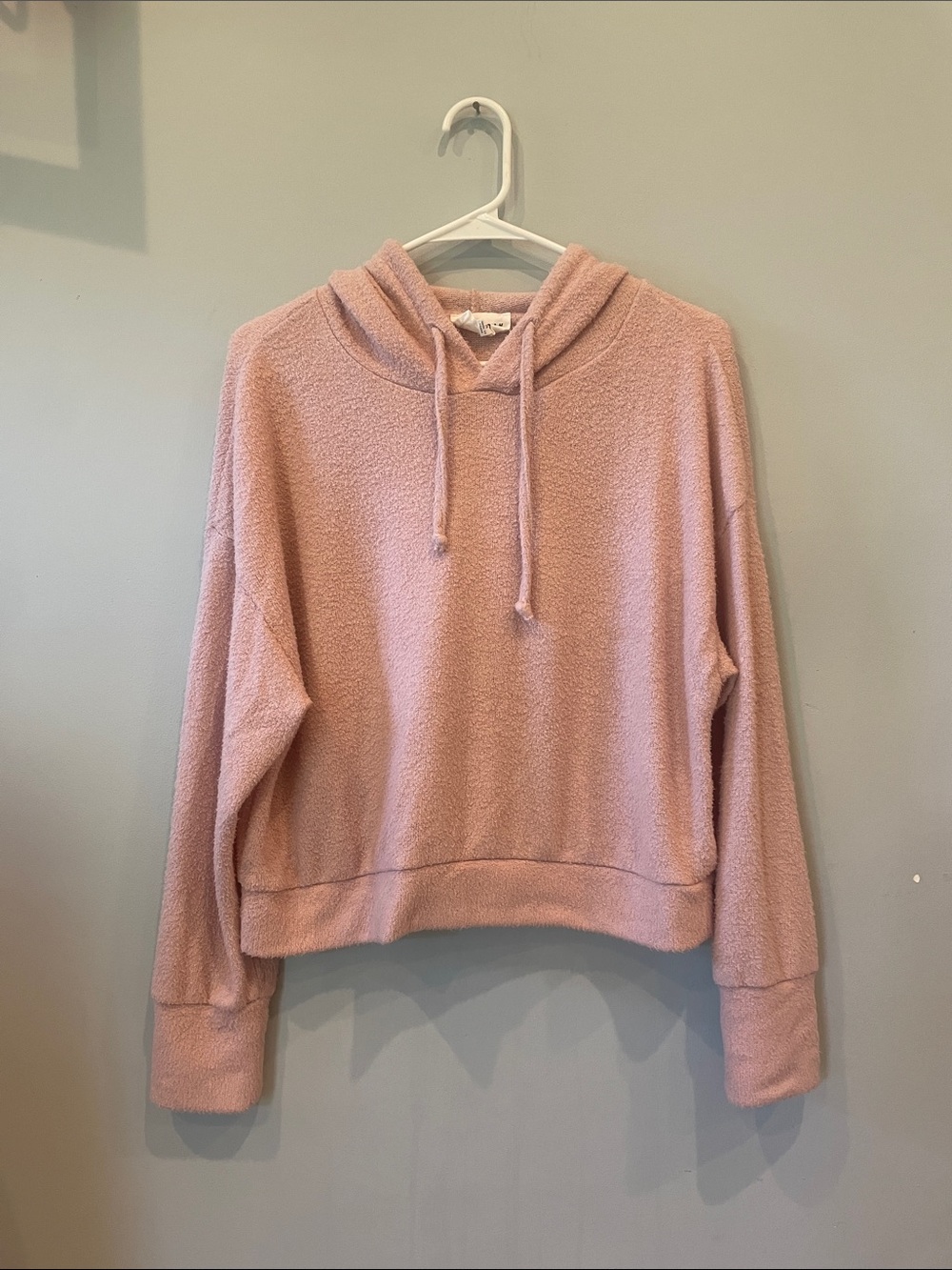 Olive & Oak Blush Pink Hooded Plush Pullover